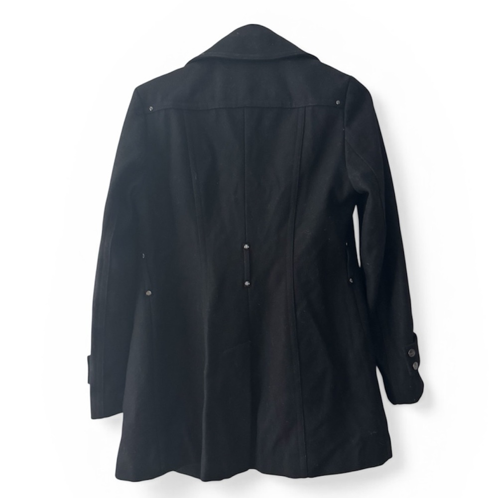 Kenneth Cole Black Trench Style Coat - Picture 2 of 3